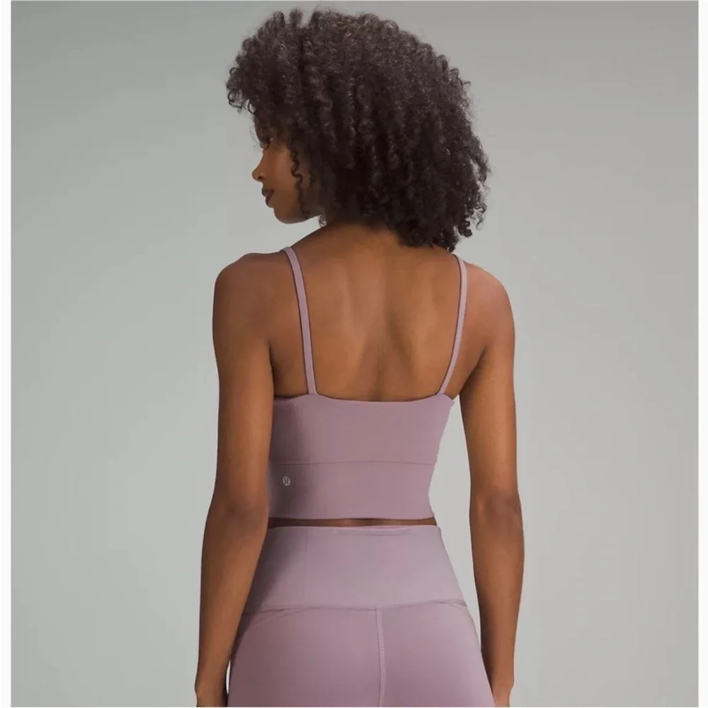 Lululemon Wunder Train Strappy Longline Tank Top Bra 4 Lilac Purple